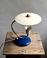 Lampada vintage da tavolo anni '50 Made in Italy - Stilnovo in ottone e smalto
