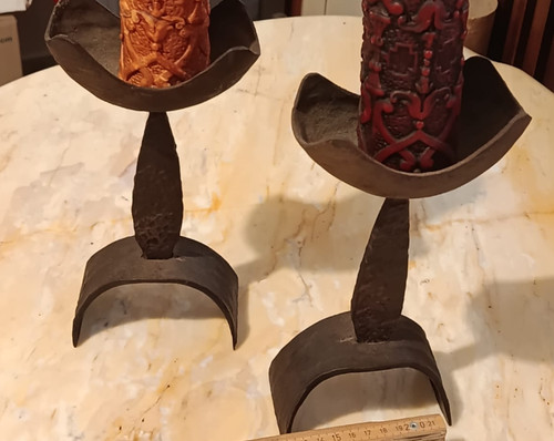 Coppia candelabri ferro