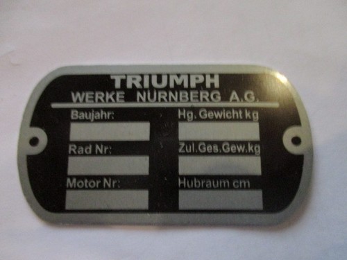 Triumph targhetta marchio - triumph,