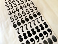 Piccolo Nero Adesivo Numeri