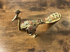 Vintage Brass Peacock Figurine