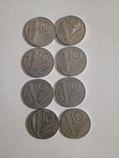 SET 8 MONETE ITALIANE DA 10