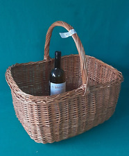 CESTO CESTINO GRANDE CONTENITORE IN VIMINI INTRECCIATO A MANO VINTAGE. CE50