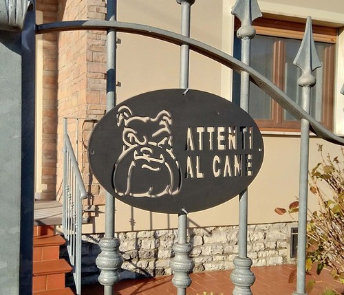 Targa cartello attenti - cartello, "attenti