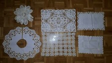 Set centrini ricamati mano 6 - centrini, a
