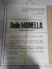 Manifesto Viterbo Duilio Mainella Mazzini Pri Partito Repubblicano Italiano 1973