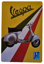 Targa in latta Vespa Piaggio 46-49 vintage retrò 20x30 cm nostalgia
