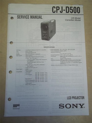 Sony manuale servizio - servizio, ~