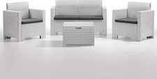 BICA Set Venezia 2 Mobili da Esterno 2 Poltrone,1 Sofa 2 posti,Tavolino contenit