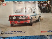 POSTER AUTOSPRINT RALLY PRESOTTO SGHEDONI FORD ESCORT RS 1979 VINTAGE ORIGINALE