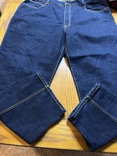 Jeans vintage Enyce Baggy Skater lavaggio scuro uomo 44 hip hop cucito oro (0378-oo