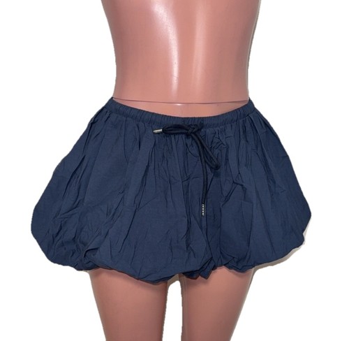 Minigonna micro coulisse - , blu
