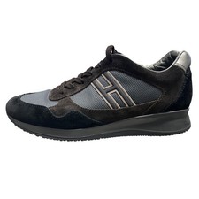 Hogan - UK/7 - Sneaker basso in scamosciato marrone con lacci uomo