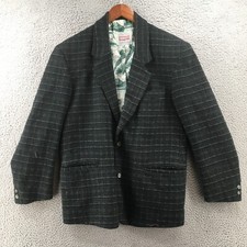 Blazer Sisley due bottoni uomo M multicolore a quadri tweed colletto maniche lunghe