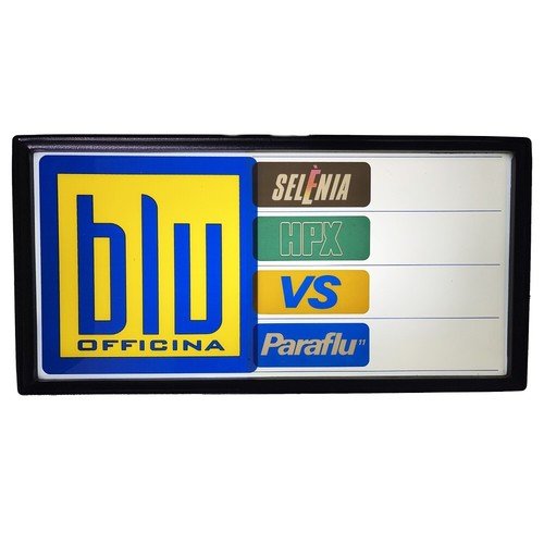 Insegna blu officina - insegna, originale