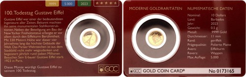 Barbados dollari oro - barbados, 2023