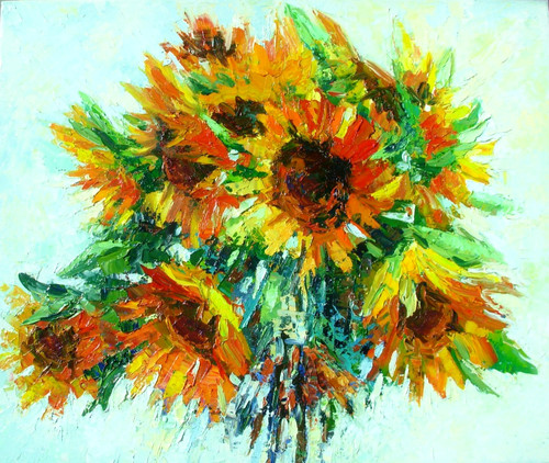 Girasoli astratto interno - girasoli,
