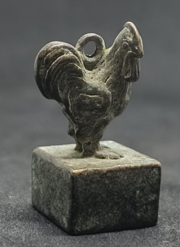 Antico sigillo bronzo - , gallo