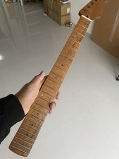 Tasto acciaio inox 22frets Strat acero tostato manico chitarra elettrica dado osso