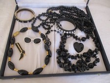 Lotto bigiotteria vintage nero - lotto,