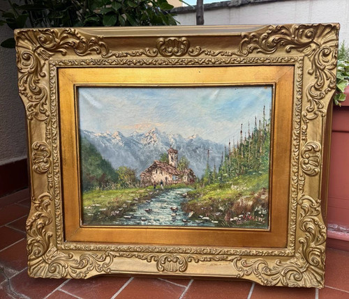 Dipinto olio tela - su,
