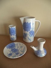 Lotto Ernestine ceramica Salerno 4 pezzi caraffa vasetto piatto ampolla vintage