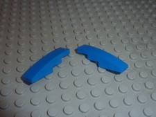 2 x LEGO Bleu Slope Curved Ref