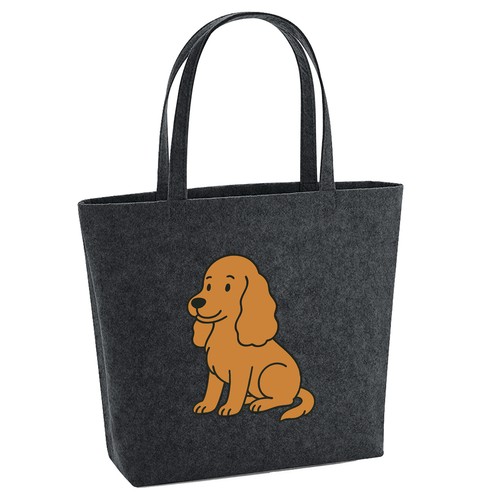 Shopper feltro cocker - feltro,