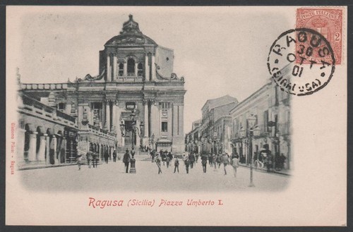 Cartolina ragusa piazza - ragusa,
