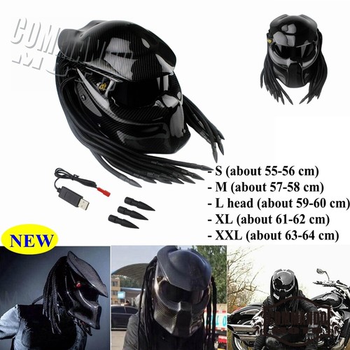 Casco moto predator fibra - casco,