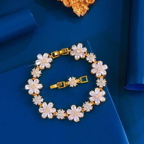 Bracciale tennis fiore cubic - tennis,