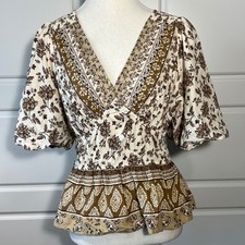 Camicetta peplo stampa