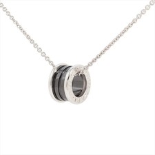 Collana Bvlgari B.Zero 1 Salva i Bambini Charity 925 x Ceramica Nera 9,6g Sil
