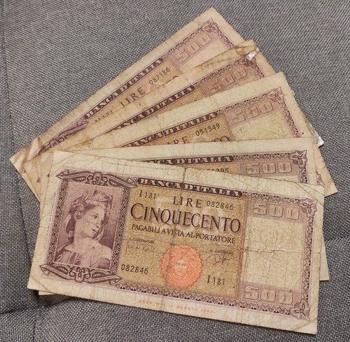 Lotto banconote italiane 500 - lotto,