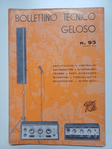 Bollettino tecnico geloso - "geloso", n*
