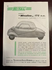 Originale Pubblicitario Depliant MI-VAL MIVALINO Messerschmitt Motoscooter 1956