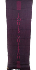 AUTENTICA SCIARPA SCIALLE LOUIS VUITTON logo scritta 100% lino collezione 2003