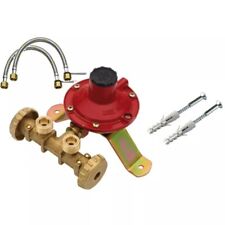 MINI CENTRALINA CON FLESSIBILI ATTACCO 2 BOMBOLE GPL CON REGOLATORE DA 4 KG/H