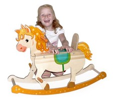 Cavallo A Dondolo In Legno