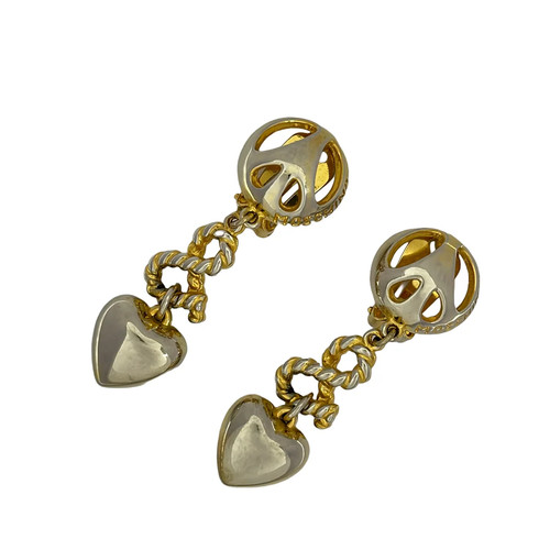 Orecchini clip moschino oro - a,