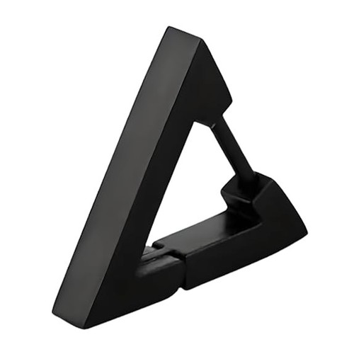 Triangle hoop 14k black gold - hoop,