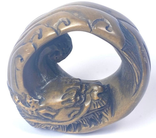Netsuke antico drago e - netsuke, il