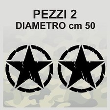 2 Adesivi Stella Militare cm