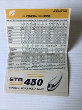 VECCHIO ORARIO TRENO CARTACEO
