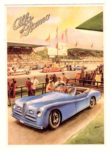 Cartolina italiana alfa romeo - italiana,
