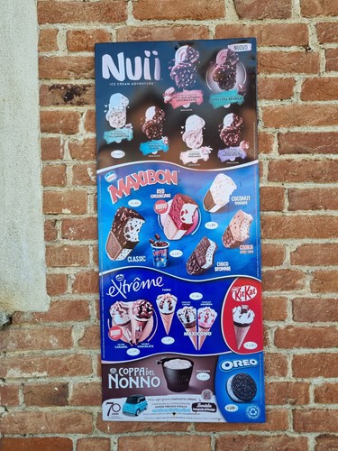 Tabella insegna gelati - insegna, motta