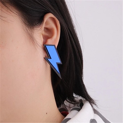 Orecchini fulmine metallizzato - fulmine,