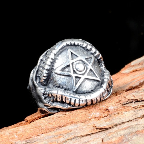 Anello pentagramma satana - anello,