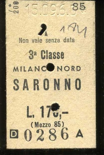 Biglietto treno ferrovia - biglietto,