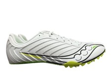 Saucony Spitfire 5 Track Spikes White Sprinting Shoes Cleats Mens Size 11